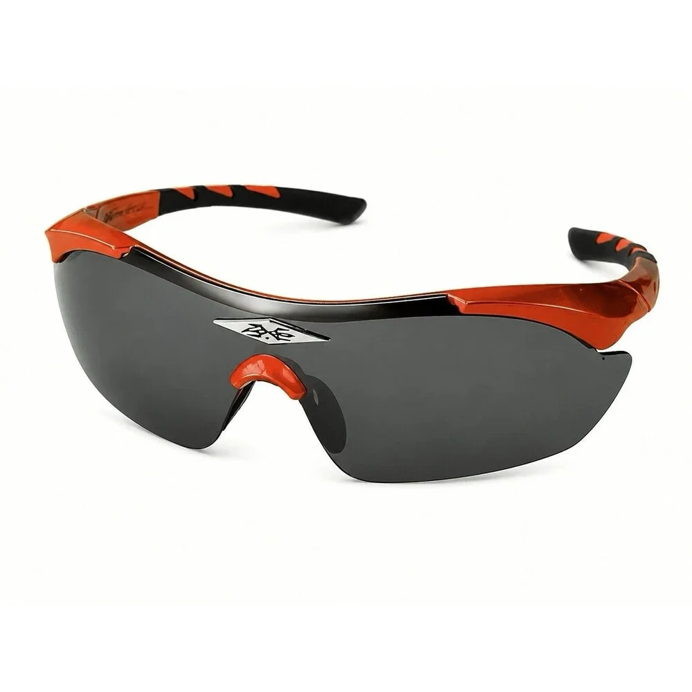Orange Black Sport Shield Wrap Sunglasses Cycling Running Golf Fishing UV Style